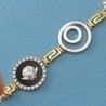 18K PULSERA BICOLOR CIRCONITAS. 28.25 GRS.