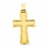 18K CRUZ ORO AMARILLO HUECA TALLADA 35 X 23 MM