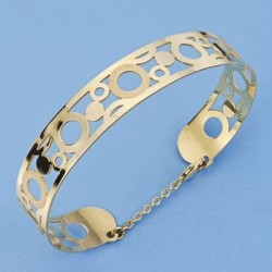 18K PULSERA CIRCULOS LASER....