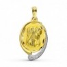 18K MEDALLA ORO AMARILLO VIRGEN NIÑA. 23 X 15 MM