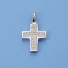 18K CRUZ HUECA CIRCONITAS 22 X 16 MM. 3.35 GRS.