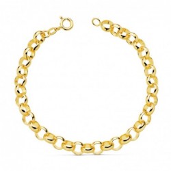 18K PULSERA ROLO HUECA 19...