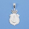 ESCUDO PLATA VIRGEN DEL ROCIO HUELVA 31 X 16 MM.