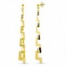 18K PENDIENTES ORO AMARILLO LARGOS CADENETA. CIERRE PRESION