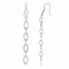 18K PENDIENTES ORO BLANCO CADENITAS. 64 X 5 MM. CIERRE GANCHO