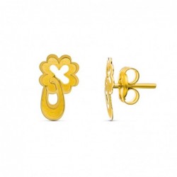 18K PENDIENTES ORO AMARILLO...