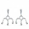 18K PENDIENTES ORO BLANCO CIRCONITAS. 33 X 21 MM.
