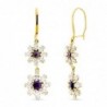18K PENDIENTES ORO AMARILLO LARGOS FLORES