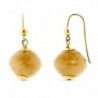 18K PENDIENTES ORO AMARILLO LARGOS PIEDRA COLOR AMARILLO 28 X 15MM