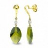 18K PENDIENTES ORO BICOLOR OLIVINA 18MM CIRCONITA