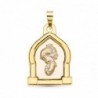 18K MEDALLA ORO AMARILLO VIRGEN NIÑA. 23 X 19 MM.