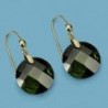 18K PENDIENTES PIEDRA REDONDA COLOR. GANCHO