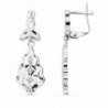 18K PENDIENTES CUBANAS ORO BLANCO 27 X 9 MM.