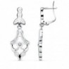 18K PENDIENTES CUBANAS ORO BLANCO 30 X 10 MM.