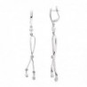 18K PENDIENTES LARGOS ORO BLANCO CON CIRCONITAS. 60 X 7 MM.