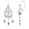 18K PENDIENTES ORO BLANCO CUBANAS. 45 X 16 MM