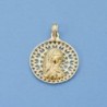 18K MEDALLA VIRGEN NIÑA. 24 X 20 MM.