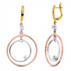 18K PENDIENTES AROS...