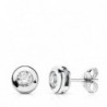 18K PENDIENTES ORO BLANCO CHATÓN CIRCONITA 6,5 MM.