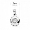18K COLGANTE CHATÓN ORO BLANCO 8,5 MM