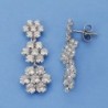 18K PENDIENTES CIRCONITAS. 29 X 11 MM.