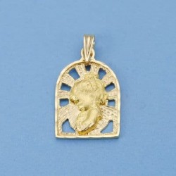 18K MEDALLA VIRGEN NIÑA. 22...