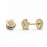 18K PENDIENTES ORO AMARILLO ESTRELLA CIRCONITAS. 4 X 4MM.