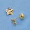 18K PENDIENTES ORO AMARILLO ESTRELLA. 6 X 6 MM.