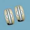 18K PENDIENTES ORO BICOLOR PRESION