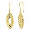 18K PENDIENTES ORO AMARILLO MOTIVOS OVALES TALLADOS Y CALADOS. CIERRE GANCHO