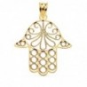 18K COLGANTE MANO DE FATIMA 24 X 19 MM