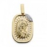 18K MEDALLA ORO AMARILLO DIAMANTES TALLA BRILLANTE 0.054 QTES.24 X 15 MM