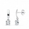 18K PENDIENTES ORO BLANCO GARRAS. 15 X 4 MM.