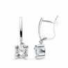 18K PENDIENTES ORO BLANCO CIRCONITAS. 20 X 6 MM