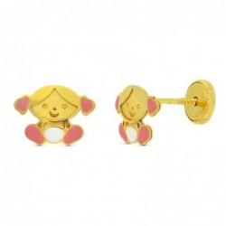 18K PENDIENTES ORO AMARILLO...