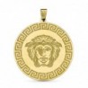 18K COLGANTE ORO AMARILLO LASER GRECA. 32 X 30 MM.