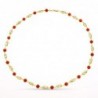 18K COLLAR ORO AMARILLO JAULA CORAL FINO CERDEÑA 6 MM. 50 CM.