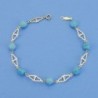 18K PULSERA TURQUESAS 18 CM