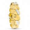 18K PULSERA ORO BICOLOR ESTAMPACION. 19.5 CM