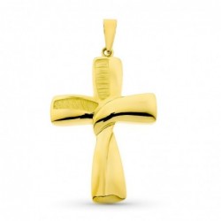 18K CRUZ ORO AMARILLO HUECA...