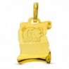 18K PERGAMINO ORO AMARILLO ELEFANTE. 16 X 11 MM.