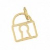 18K COLGANTE ORO AMARILLO CANDADO LASER. 12 X 10 MM