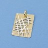 18K COLGANTE RECTANGULAR. 20 X 15 MM.