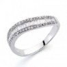 18K SORTIJA ORO BLANCO DIAMANTES TALLA BRILLANTE 0,180 QTS.-0,300 QTS.