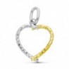 18K COLGANTE ORO BICOLOR CORAZON 25 X 20 MM.