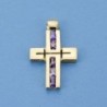 18K CRUZ PIEDRAS 29 X 18MM