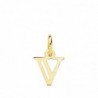 18K COLGANTE LETRA "V". 11 X 9 MM.