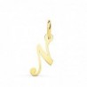 18K COLGANTE LETRA "N" 15 X 8 MM.