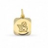 18K MEDALLA ORO AMARILLO ANGEL BURLON. 15 X 13 MM.