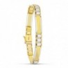 18K PULSERA ORO BICOLOR CABALLERO MATE Y BRILLO CRO